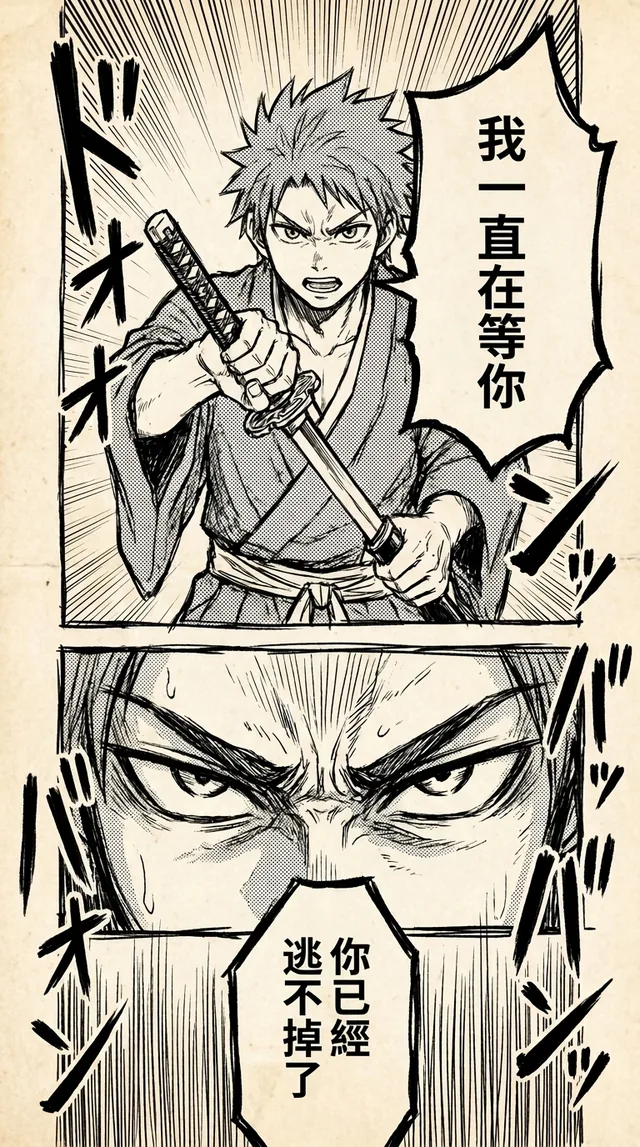 同一頁日文漫畫在 iPhone 漫畫翻譯懸浮視窗中翻譯成繁體中文